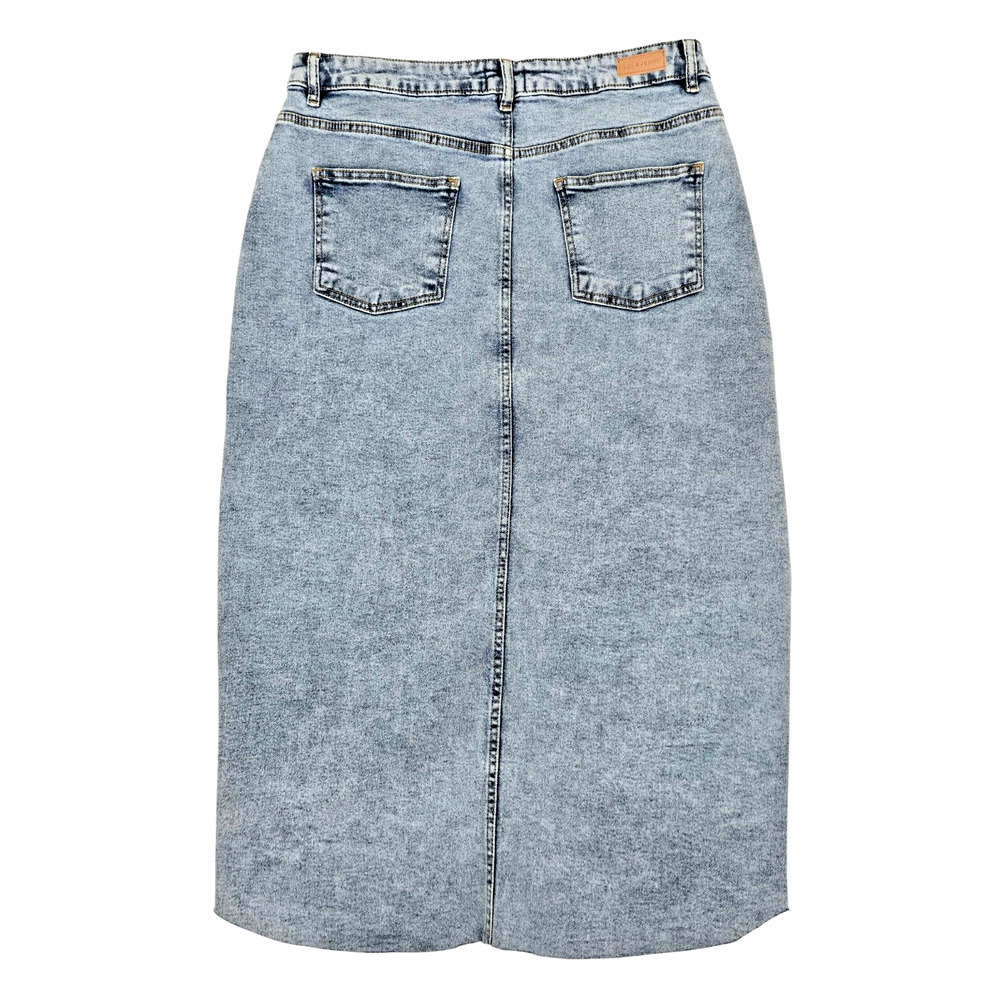 Lola Jeans High Rise Denim Maxi Skirt HALSTON-VIB Size‎ XL - Picture 8 of 9
